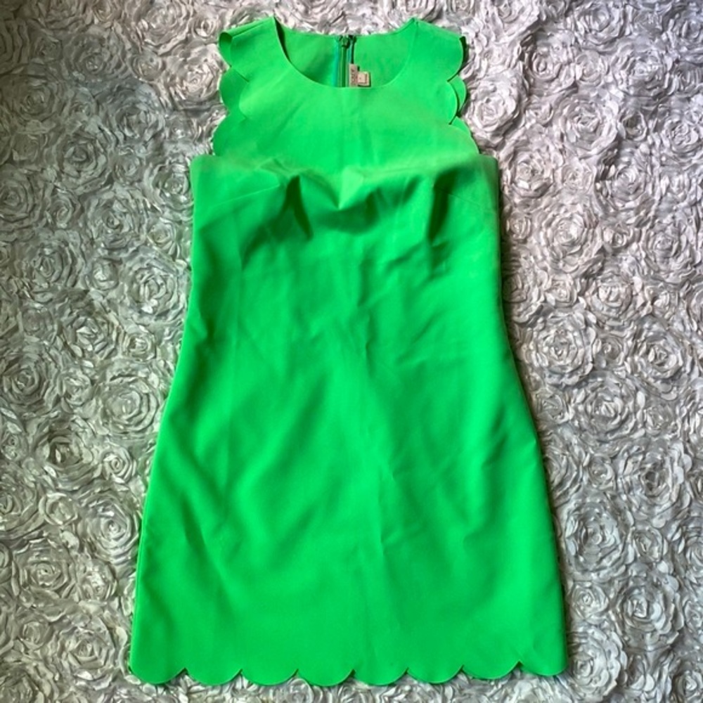 J. Crew scalloped edge sheath dress size 0